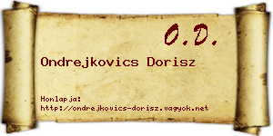 Ondrejkovics Dorisz névjegykártya